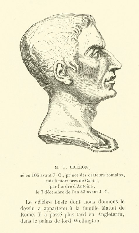 Marcus Tullius Cicero, polityk rzymski, mówca i filozof (grafika) autorstwa French School