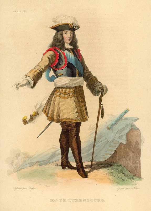 Marechal Duc de Luxembourg (kolorowy grawerunek) autorstwa French School