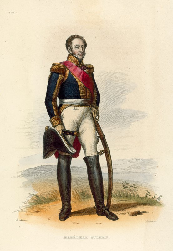Marechal Suchet (kolorowy grawerunek) autorstwa French School
