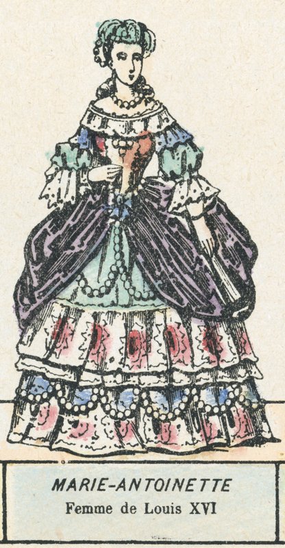 Maria Antonina, żona Ludwika XVI (kolorowy grawerunek) autorstwa French School