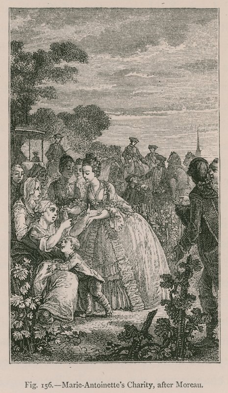 Marie-Antoinettes Charity, według Moreau autorstwa French School