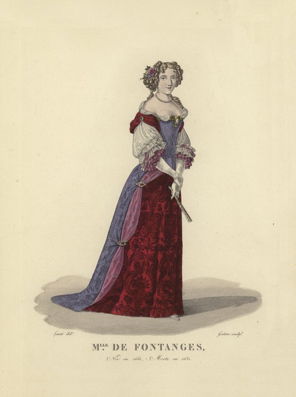 Marie Angelique de Scorailles, księżna Fontanges, kochanka króla Francji Ludwika XIV autorstwa French School
