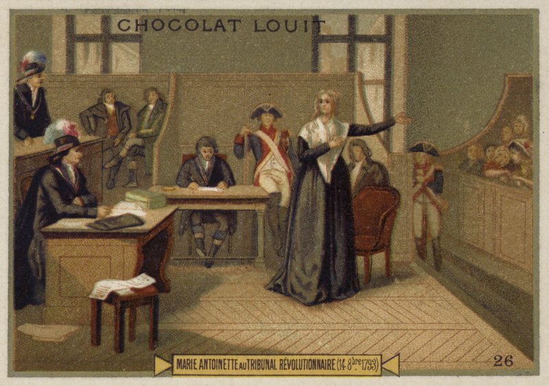 Maria Antonina przed Trybunałem Rewolucyjnym, Rewolucja Francuska, 14 października 1793 autorstwa French School
