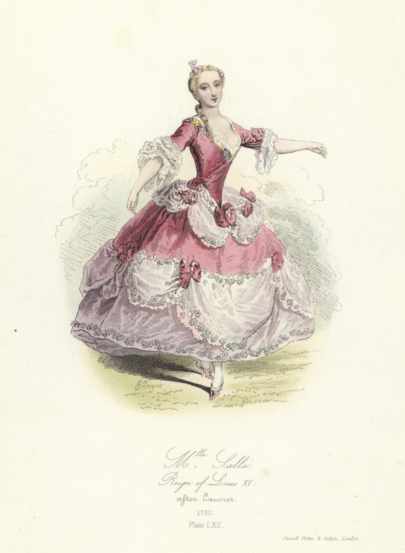 Marie Salle, francuska tancerka; panowanie Ludwika XV autorstwa French School
