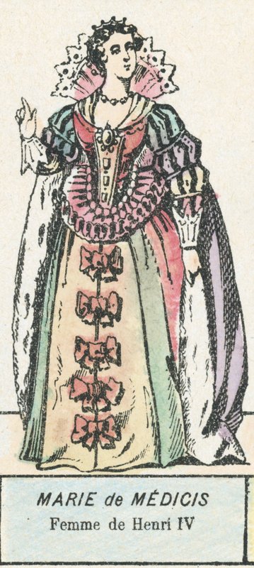 Marie de Medici, żona Henryka IV (kolorowy grawerunek) autorstwa French School