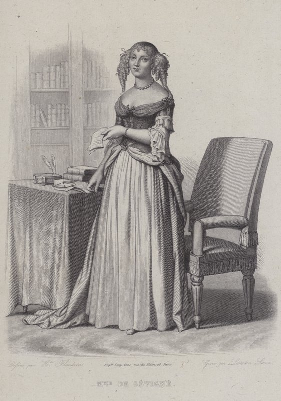 Marie de Rabutin-Chantal, markiza de Sevigne, pisarka francuska (grafika) autorstwa French School