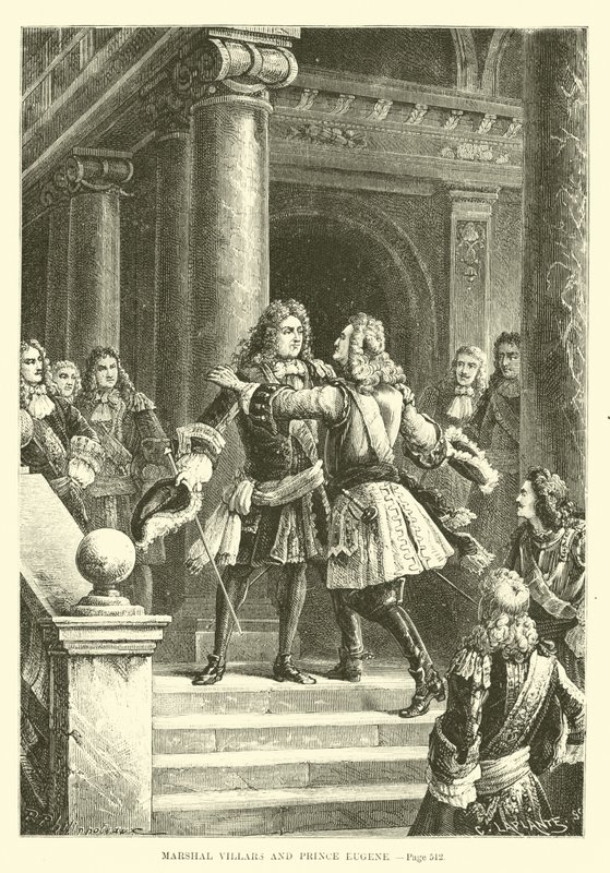 Marszałek Villars i książę Eugeniusz autorstwa French School