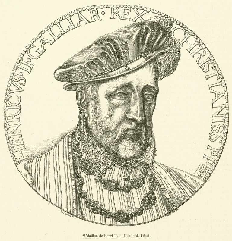 Medalion de Henri II (grafika) autorstwa French School