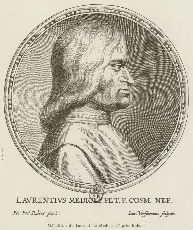 Medalion de Laurent de Medici (grafika) autorstwa French School