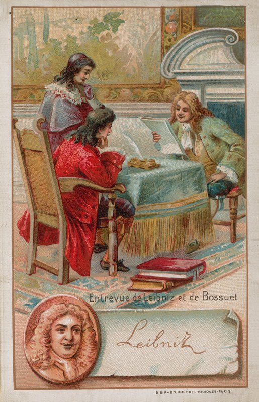 Spotkanie Leibniza z Bossuet autorstwa French School
