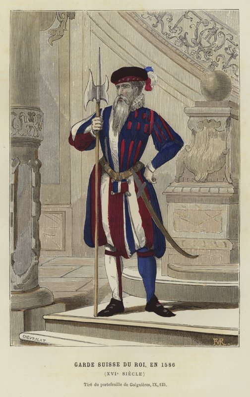 Członek Królewskiej Gwardii Szwajcarskiej, Francja, 1596 autorstwa French School
