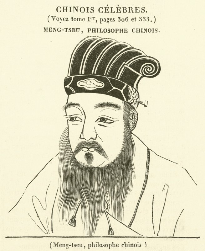 Meng-tzu , chiński filozof (grafika) autorstwa French School