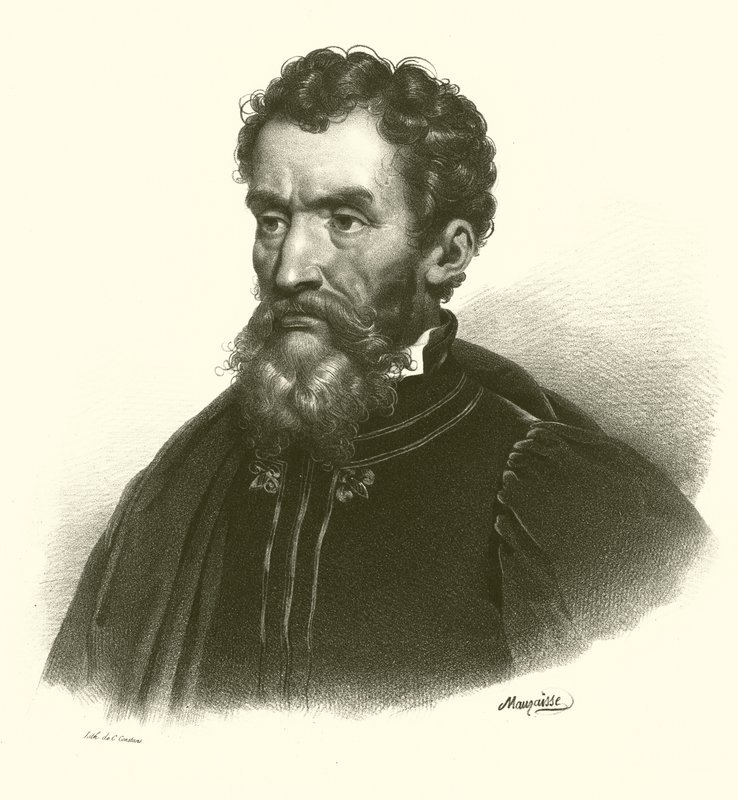 Michał Anioł, portret (grafika) autorstwa French School