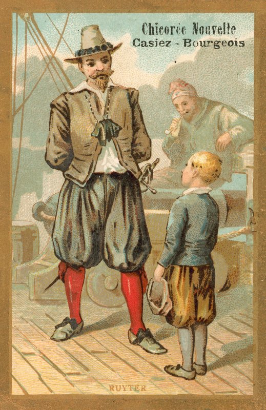 Michiel de Ruyter, admirał holenderski (chromolitografia) autorstwa French School