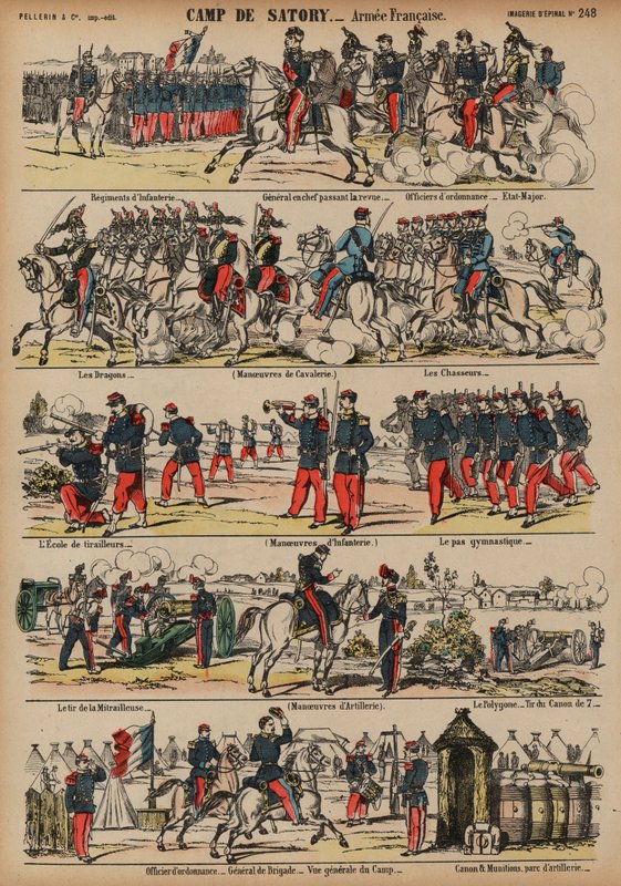 Obóz wojskowy armii francuskiej w Satory we Francji autorstwa French School