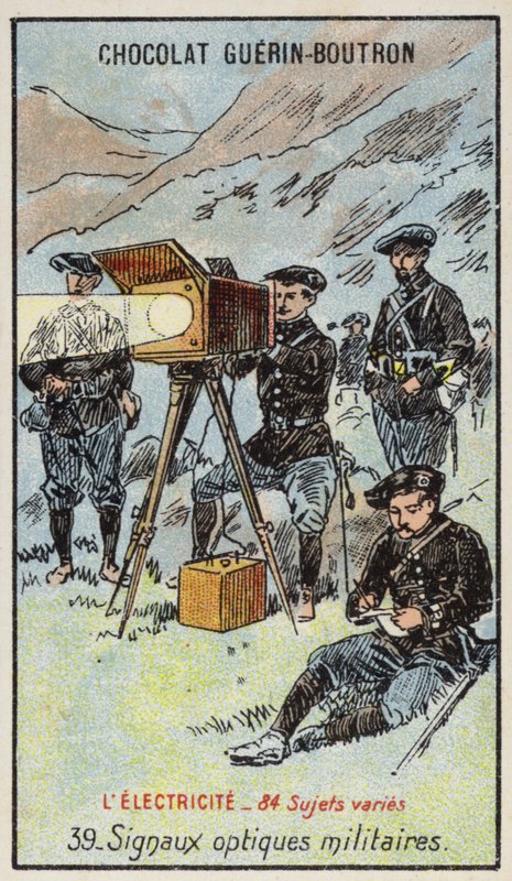 Wojskowe sygnały optyczne (chromolitho) autorstwa French School