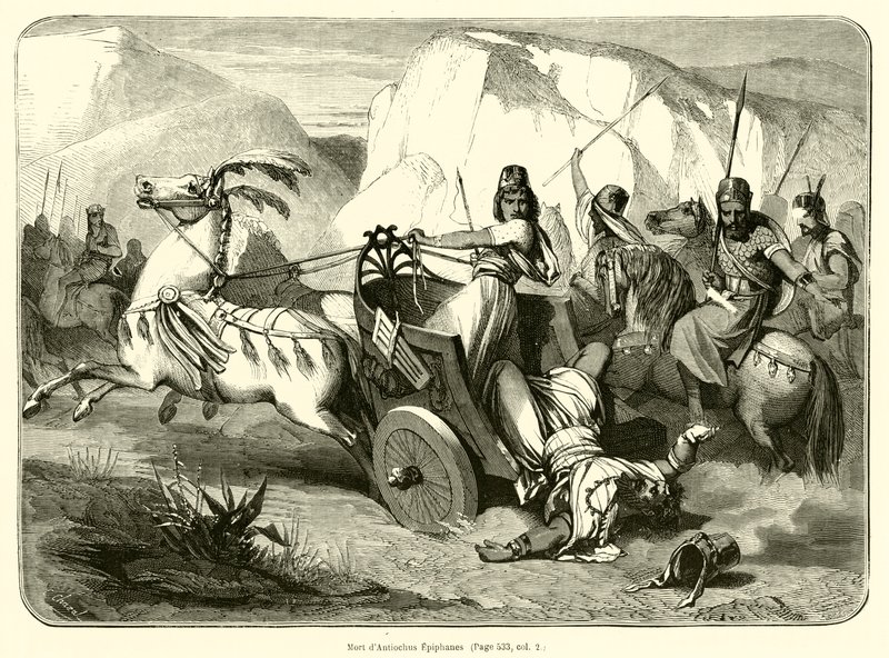 Mort de Antiochus Epifanes (rycina) autorstwa French School