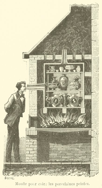 Mufa do wypalania malowanej porcelany (grawerowanie) autorstwa French School