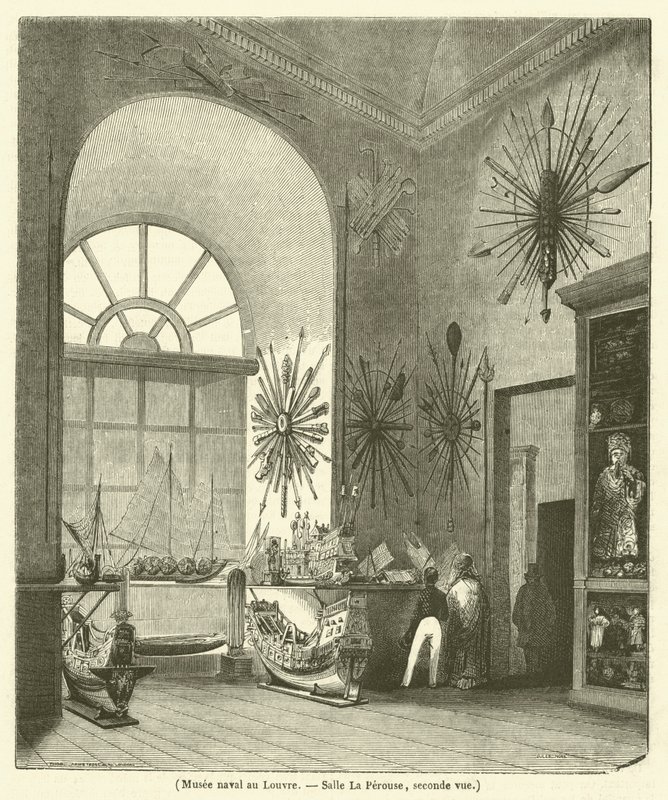 Muzeum Marynarki Wojennej w Luwrze, Salle La Perouse, widok drugi (rycina) autorstwa French School