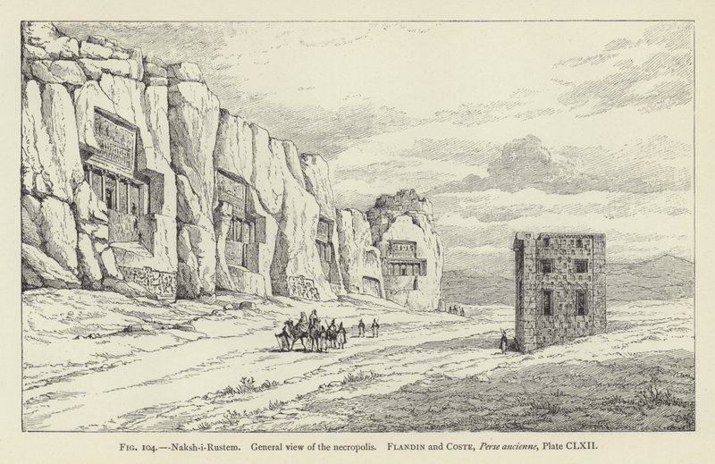 Naksh-i-Rustem, Widok ogólny nekropolii autorstwa French School