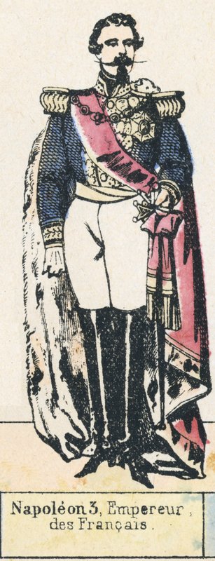 Napoleon 3, Cesarz Francuzów (kolorowy grawerunek) autorstwa French School