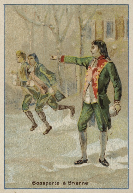 Napoleon Bonaparte w szkole wojskowej Brienne-le-Chateau we Francji autorstwa French School