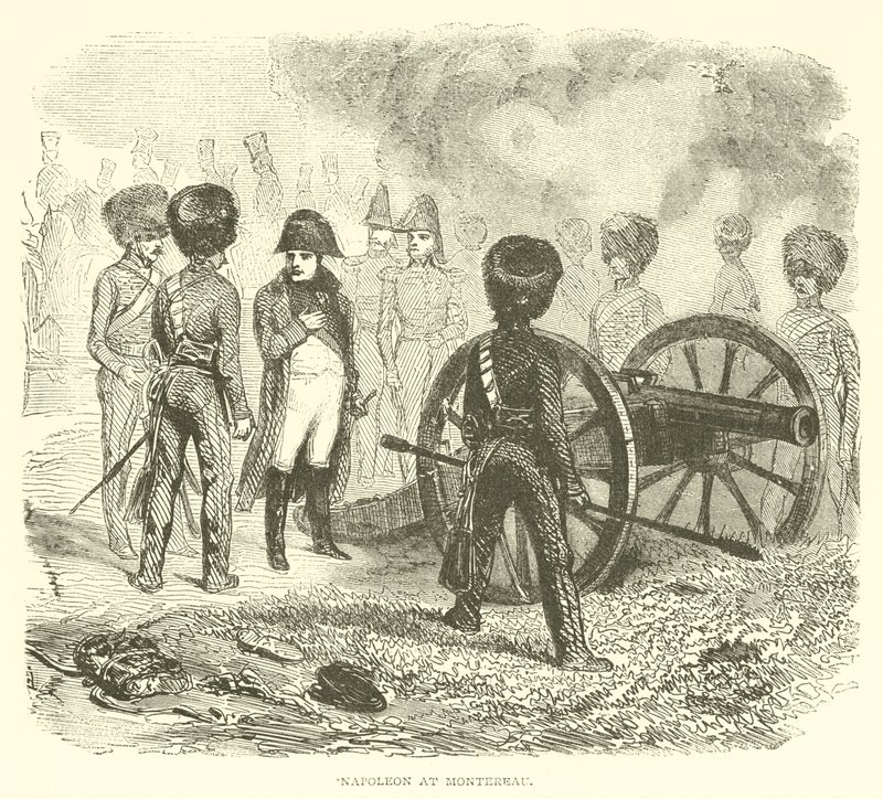 Napoleon w Montereau (grawerowanie) autorstwa French School
