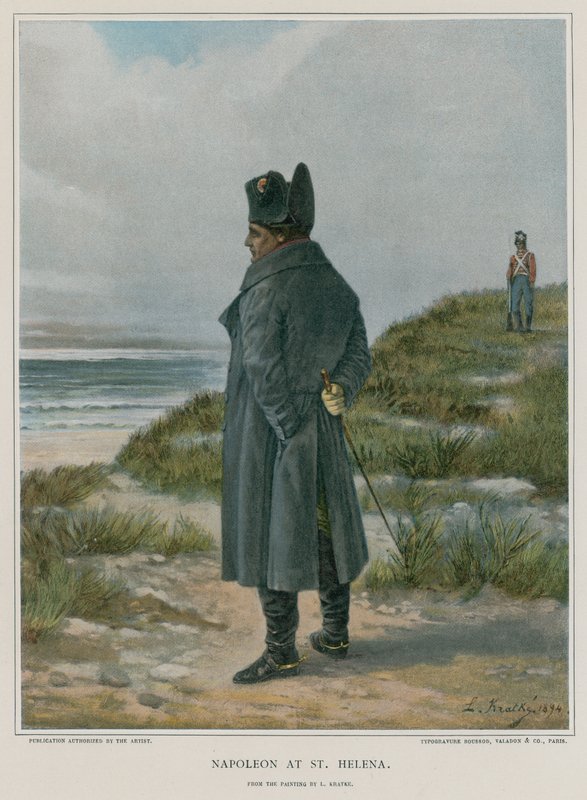 Napoleon w St Helena autorstwa French School