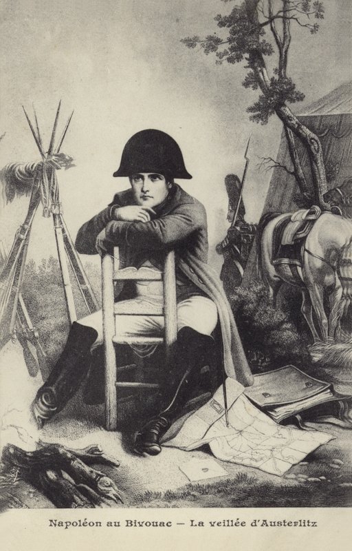 Napoleon na biwaku autorstwa French School