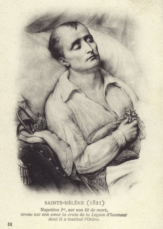 Napoleon na łożu śmierci autorstwa French School