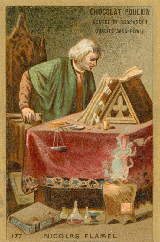 Nicolas Flamel, francuski pisarz i sprzedawca rękopisów autorstwa French School