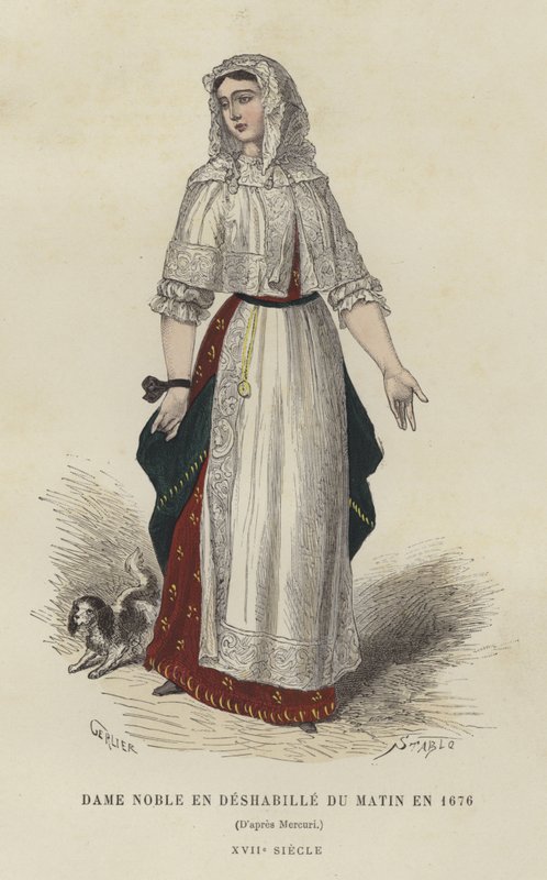 Szlachcianka w porannej sukni, 1676 autorstwa French School