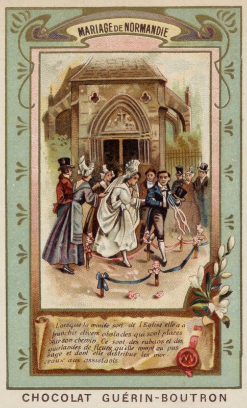 Ślub w Normandii (chromolitho) autorstwa French School