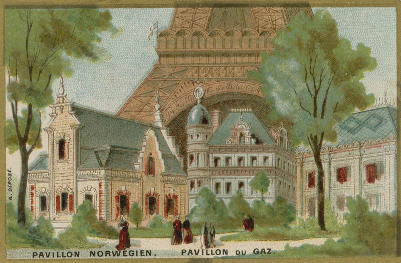 Pawilon norweski i gazowy na Światowych Targach w Paryżu autorstwa French School