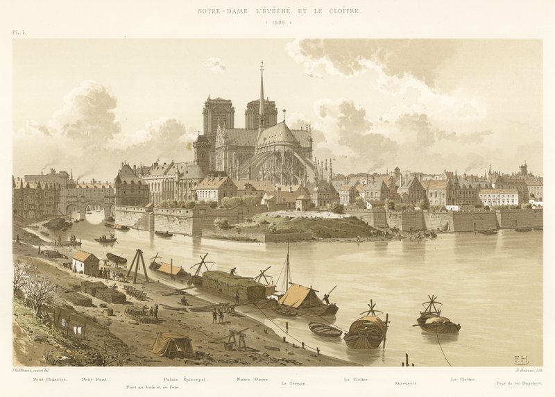 Notre-Dame leveche i klasztor, 1595 autorstwa French School
