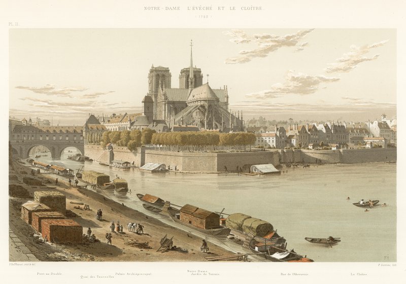Notre-Dame leveche i klasztor, 1750 autorstwa French School