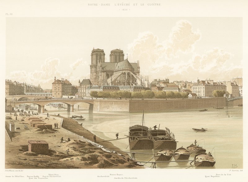 Notre-Dame leveche i klasztor, 1830 autorstwa French School