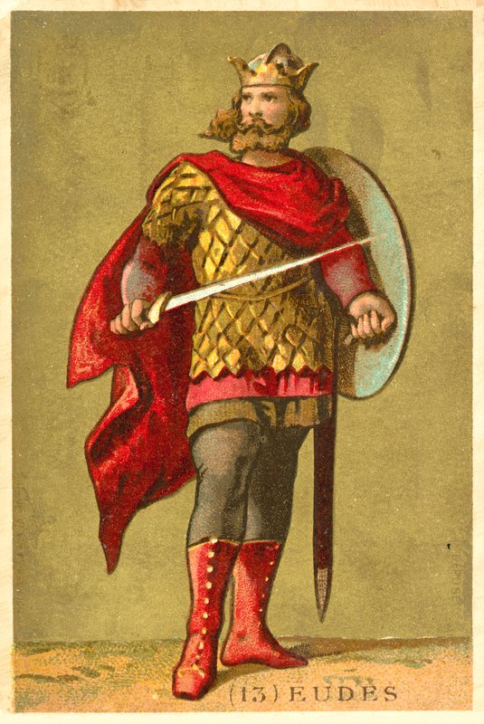 Odo Francji, król zachodniej Francji (chromolitho) autorstwa French School