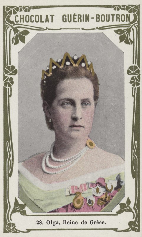 Olga, królowa Grecji (kolorowe zdjęcie) autorstwa French School