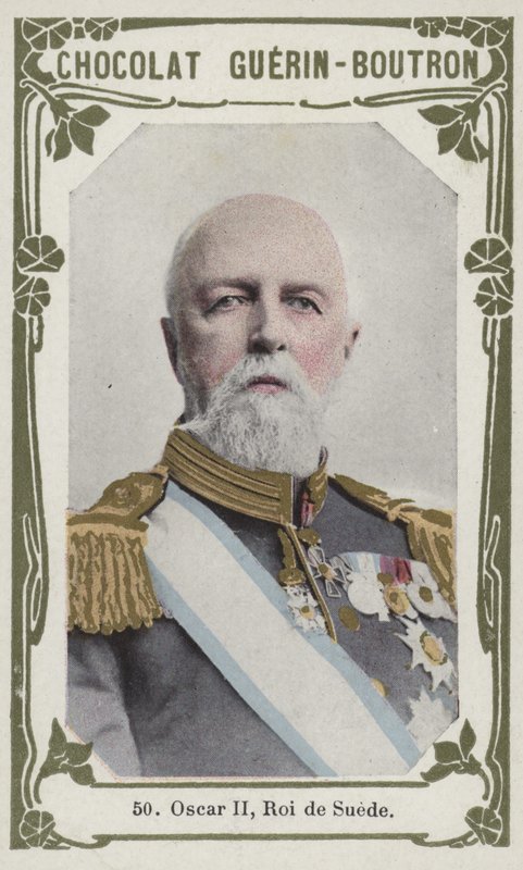 Oscar II, Roi de Suede (kolorowe zdjęcie) autorstwa French School