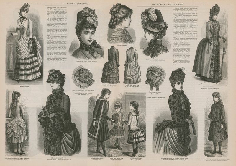 Strona z La Mode Illustree autorstwa French School