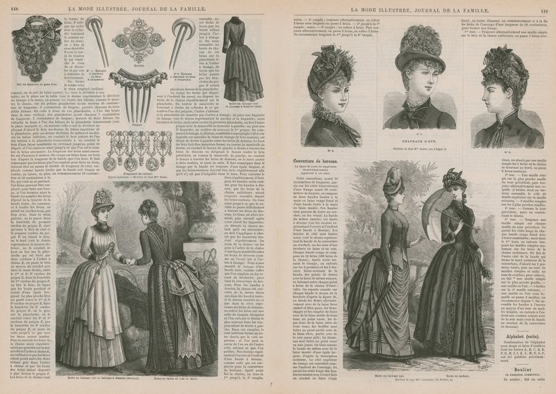 Strona z La Mode Illustree autorstwa French School