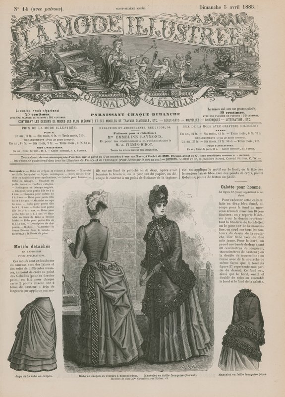 Strona z La Mode Illustree autorstwa French School