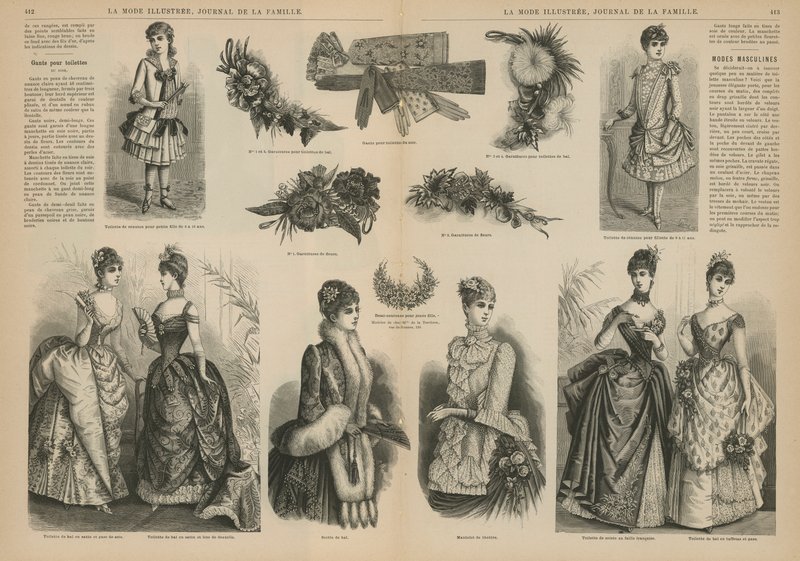 Strona z La Mode Illustree autorstwa French School