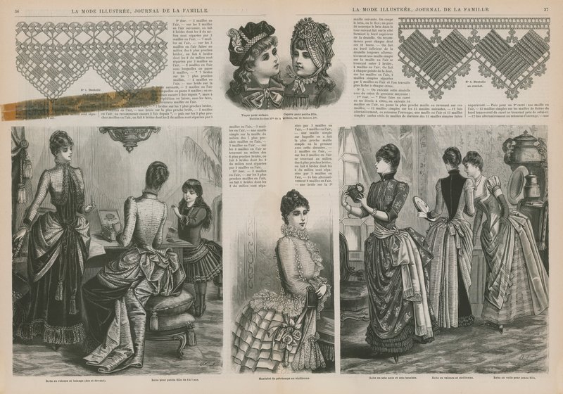 Strona z La Mode Illustree autorstwa French School