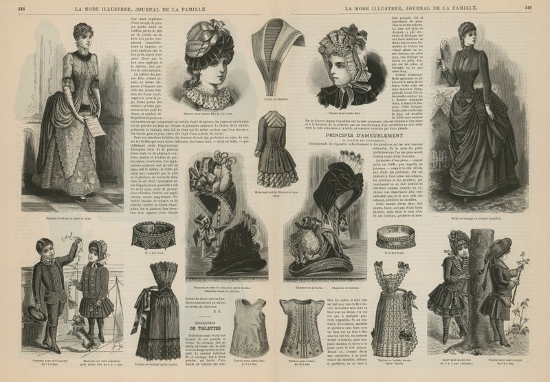 Strona z La Mode Illustree autorstwa French School