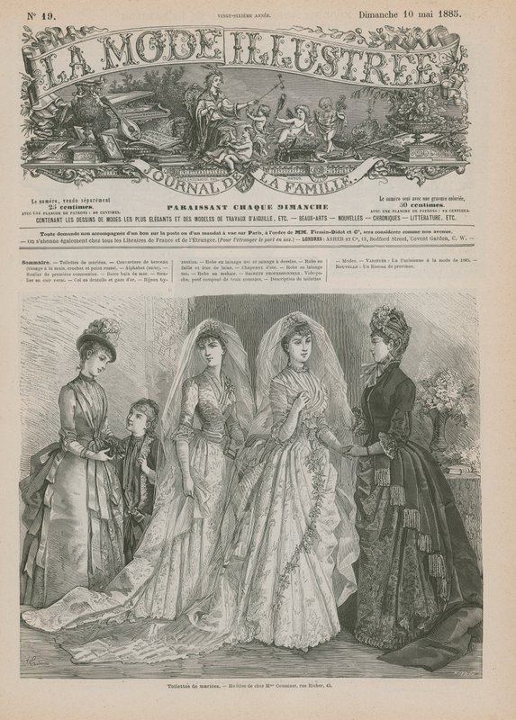 Strona z La Mode Illustree, 1885 autorstwa French School