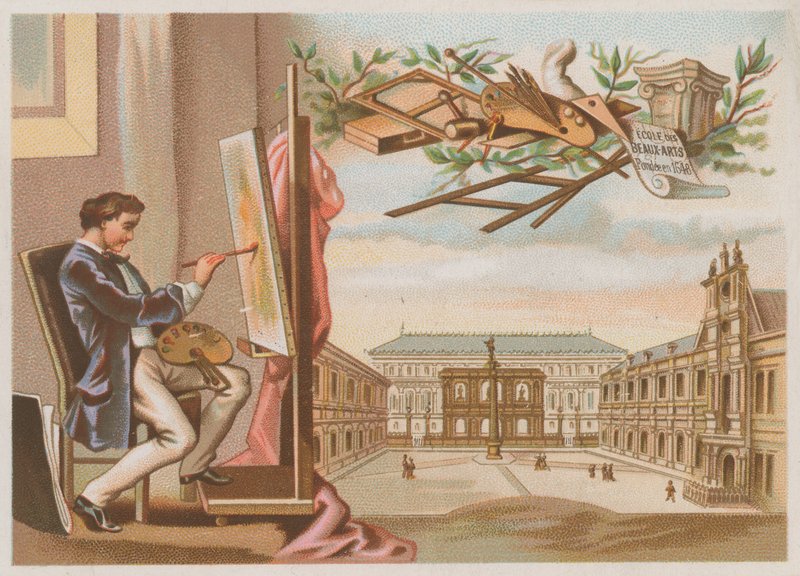Malarz i Szkoła Sztuk Pięknych, Paryż autorstwa French School