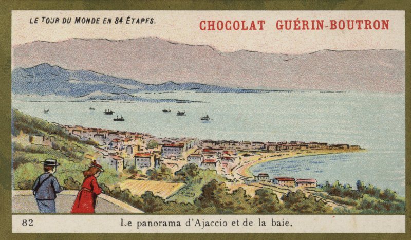 Panorama Ajaccio i zatoki (chromolitho) autorstwa French School