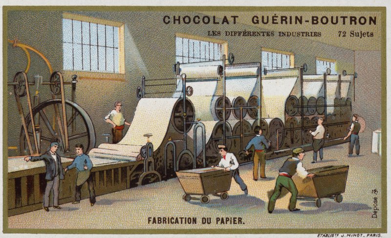 Produkcja papieru (chromolitho) autorstwa French School
